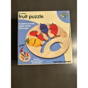 Vintage Wonderworld Soft Wood Baby Wooden Fruit Puzzle